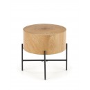 Стол журнальный HALMAR BROOKLYN-S дуб натуральный/черный, 45/45